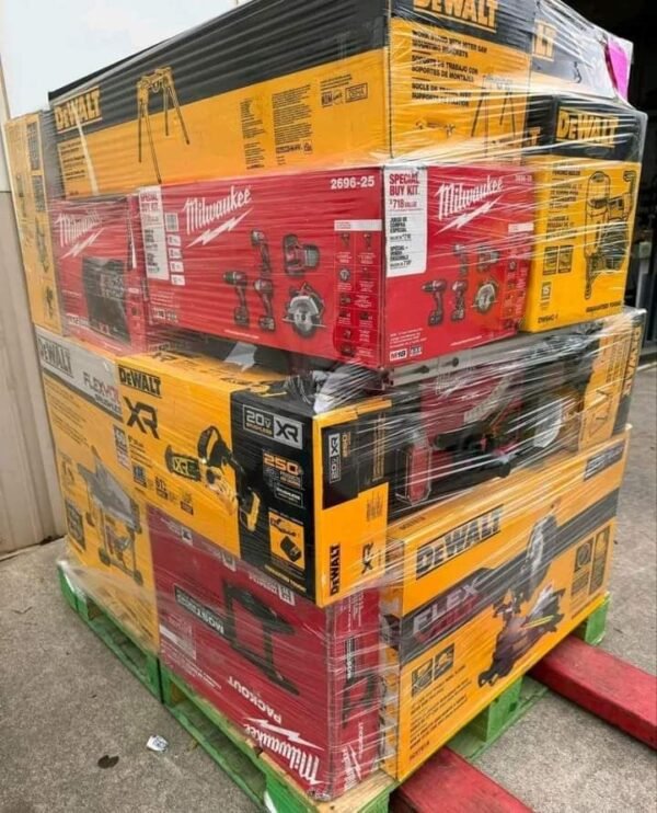 DeWALT and Milwaukee tool pallets